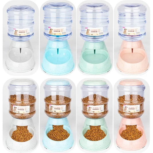 Automatic Pet Feeding and Water Bowl Dispensers