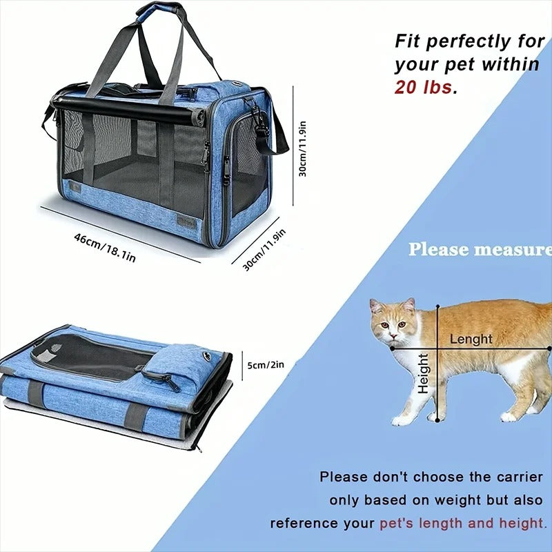 Breathable Mesh Cat Transport Bag