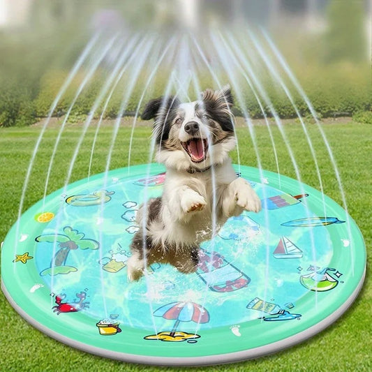 Inflatable Outdoor Pet Sprinkler Pool 100cm